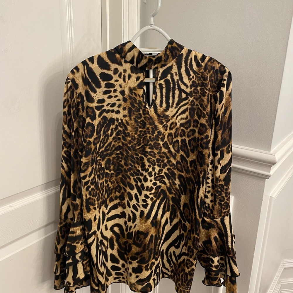 Ashley Stewart Animal Print Blouse